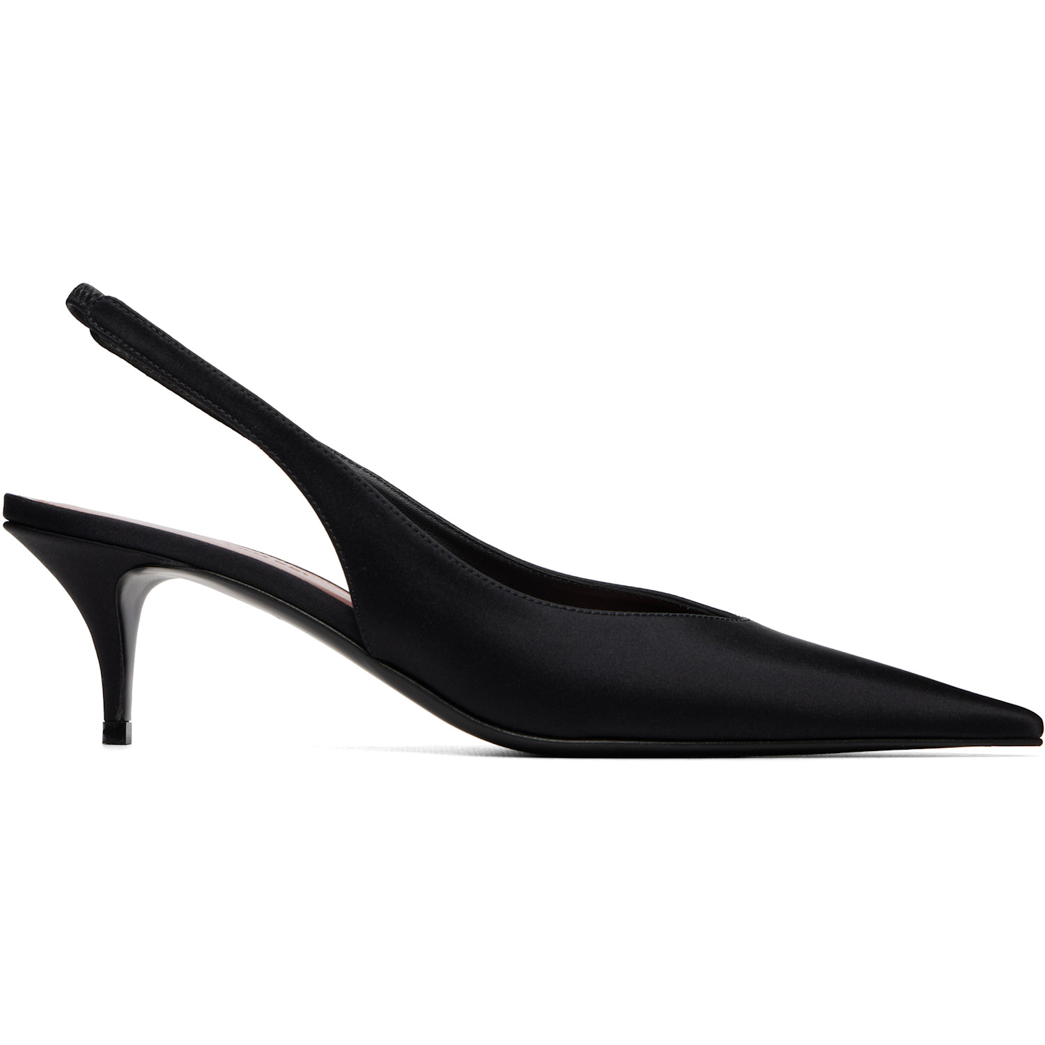 Amina Muaddi Black Anok Sling 55 Heels