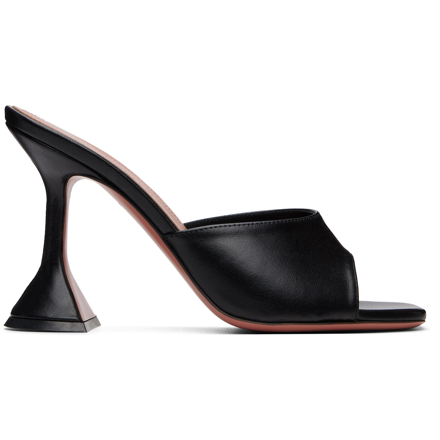 Amina Muaddi Black Lupita Slipper 95 Heeled Sandals