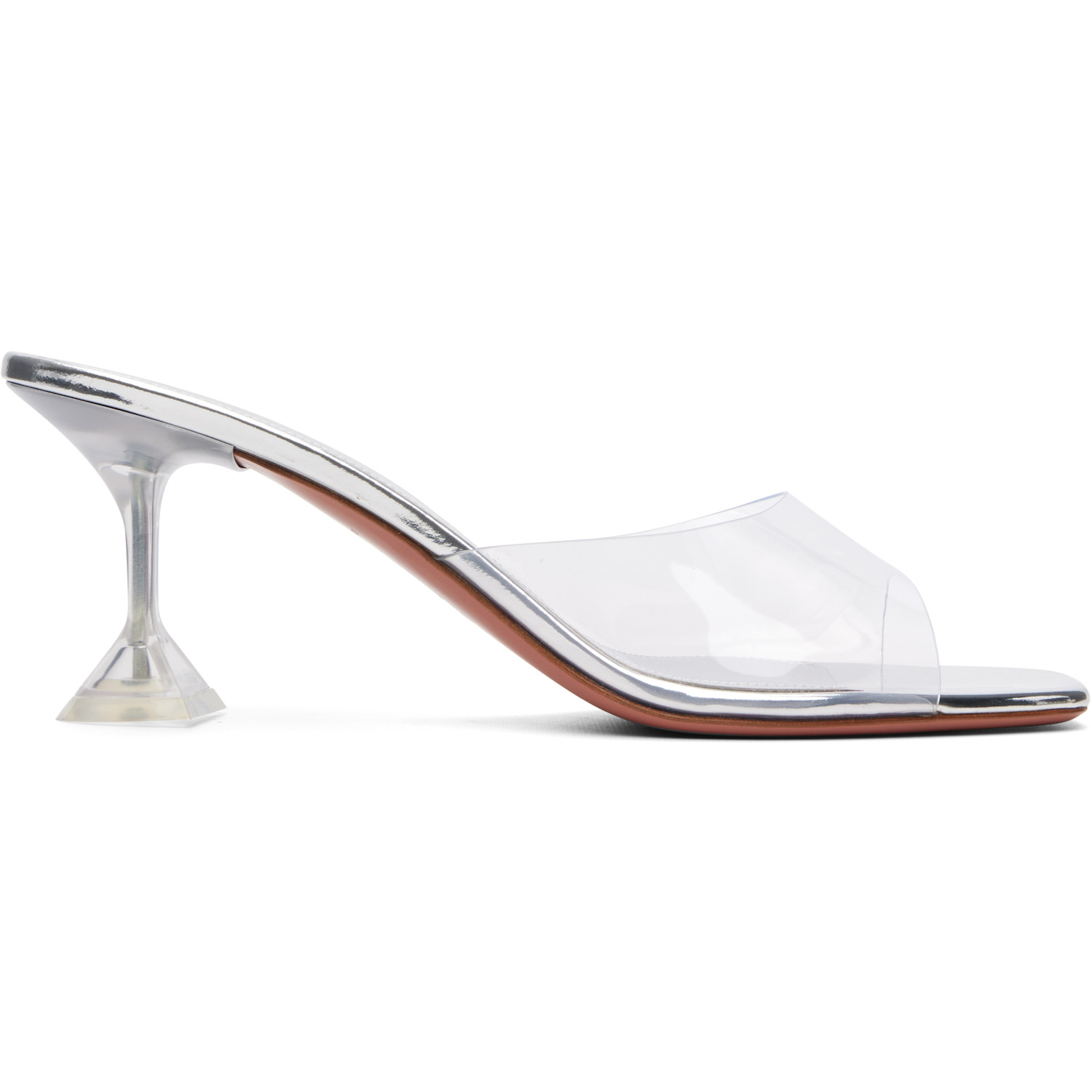 Amina Muaddi Transparent Lupita Glass Slipper 70 Heeled Sandals