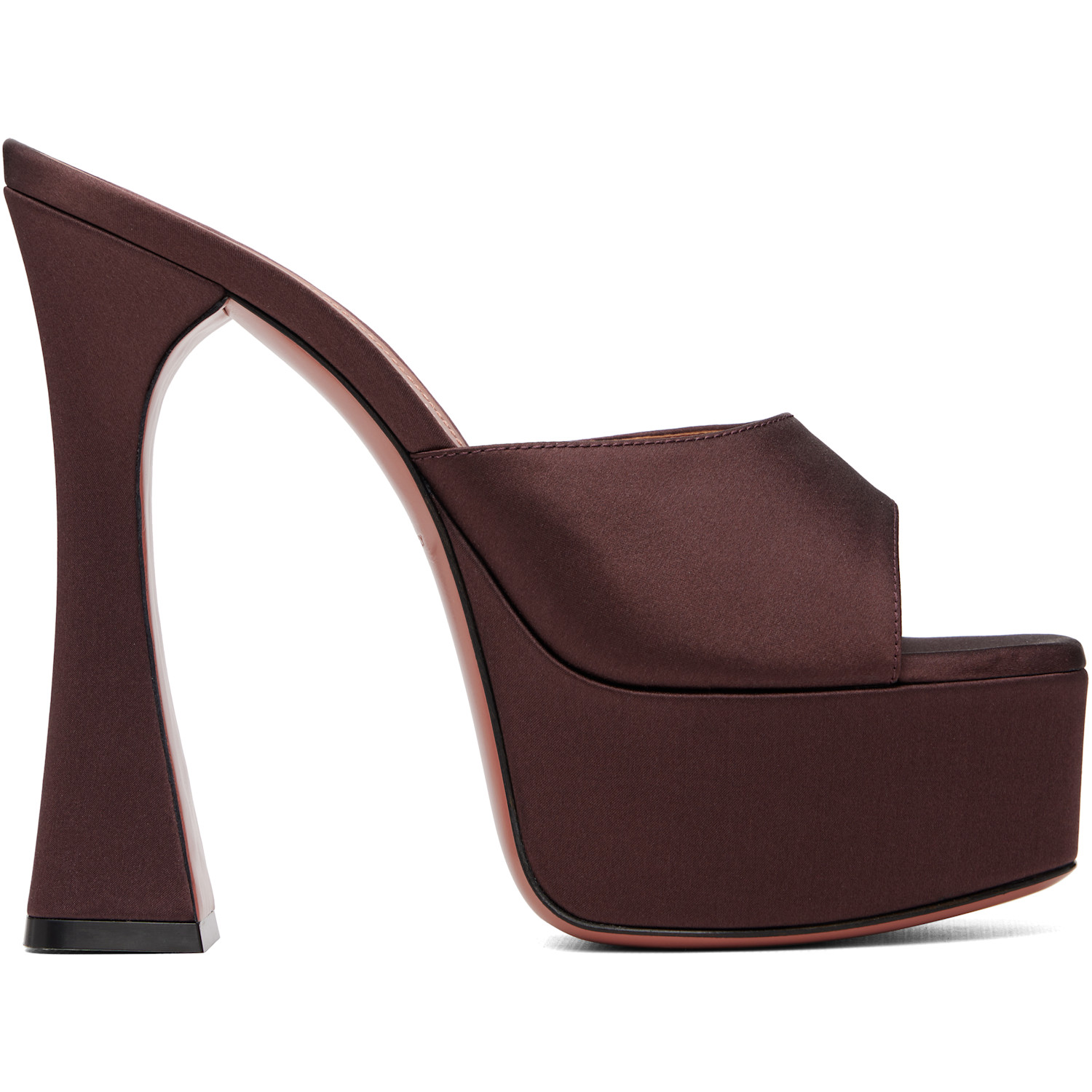 Amina Muaddi Brown Dalida Slipper 140 Heeled Sandals