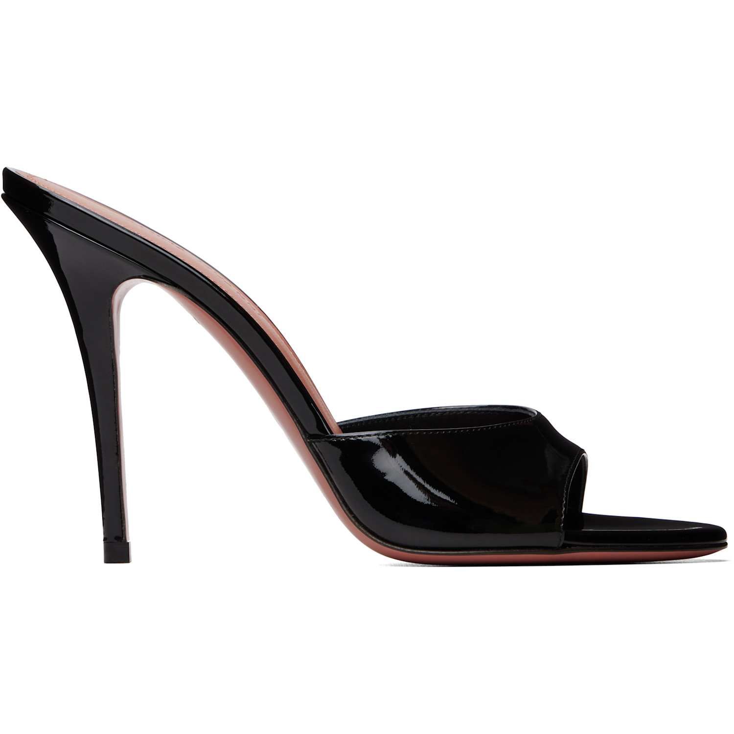 Amina Muaddi Black Elodie Slipper 105 Heeled Sandals