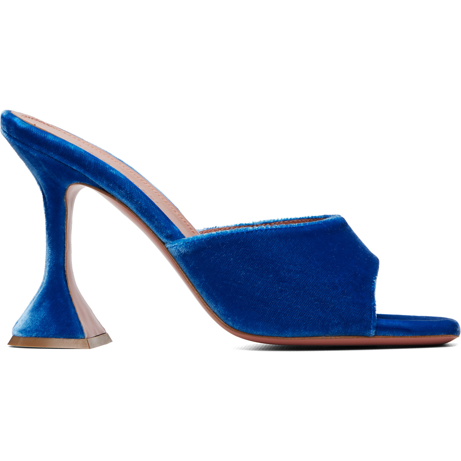 Amina Muaddi Blue Lupita 95 Slipper Heeled Sandals