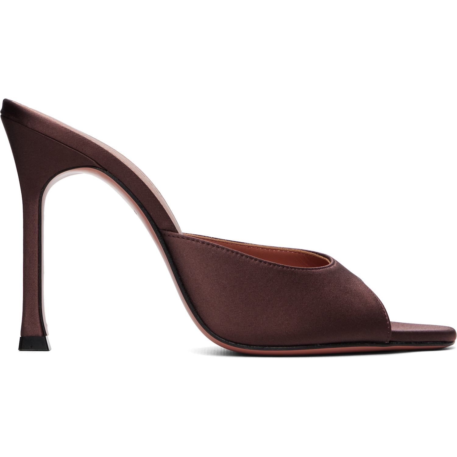 Amina Muaddi Brown Alexa Slipper 105 Heeled Sandals
