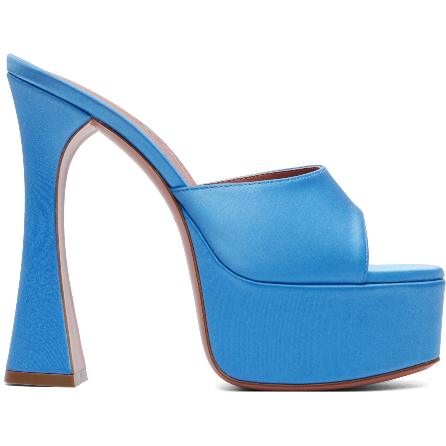 Amina Muaddi SSENSE Exclusive Blue Dalida Slipper 140 Heeled Sandals