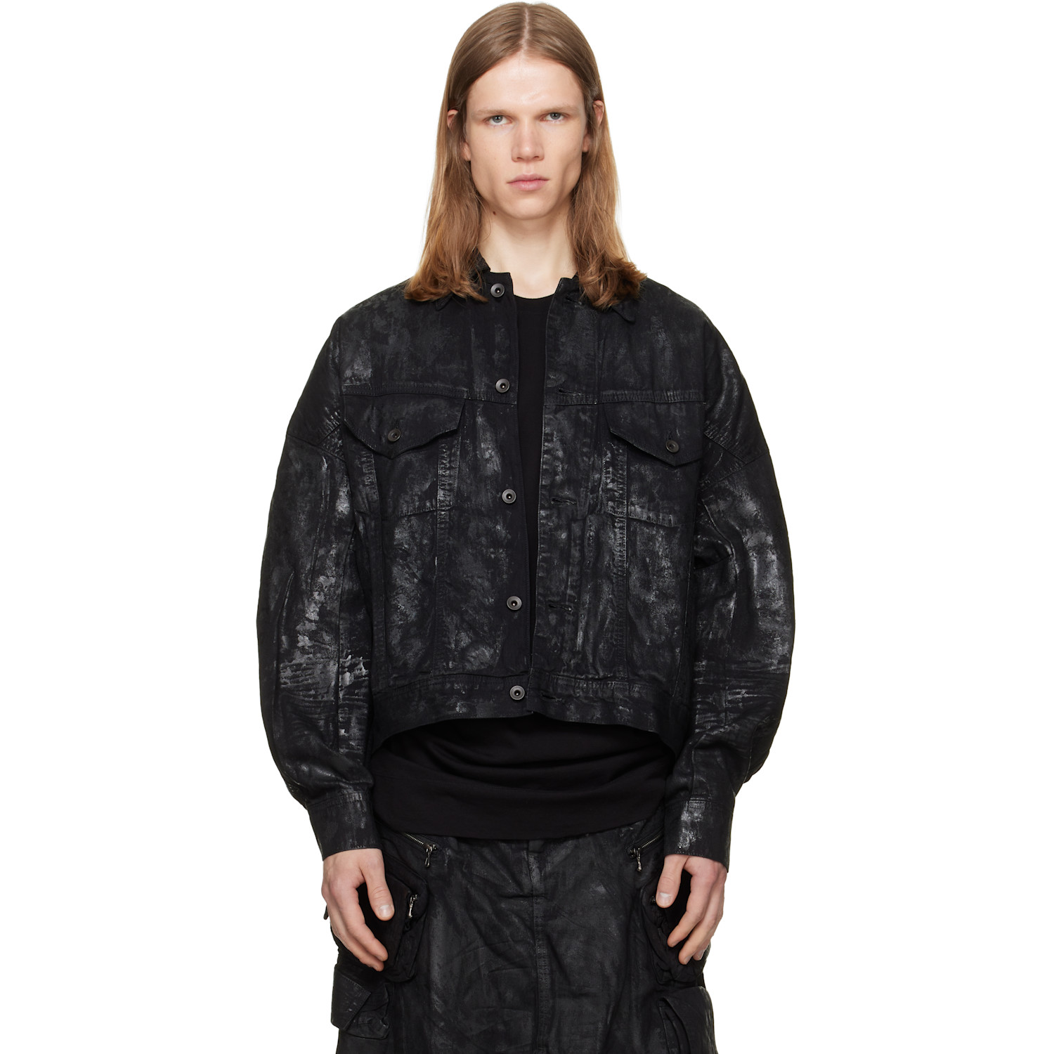 Julius Black Coated DK Denim Jacket