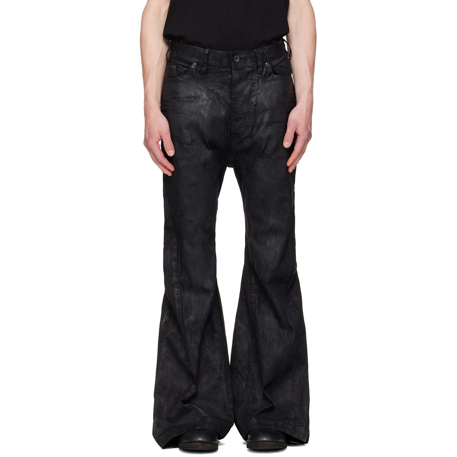 Julius Black Coated Jet Jeans