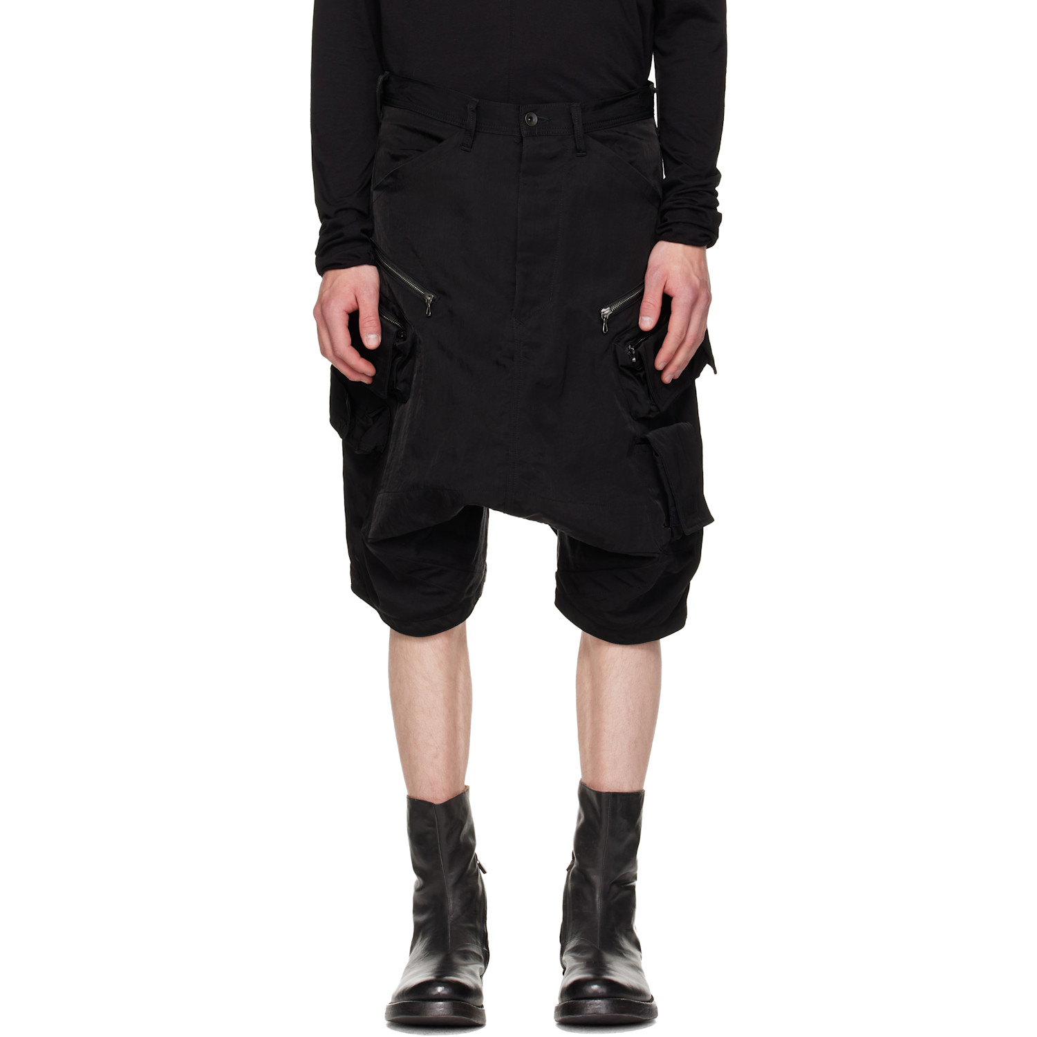 Julius Black Tactical Kite Shorts