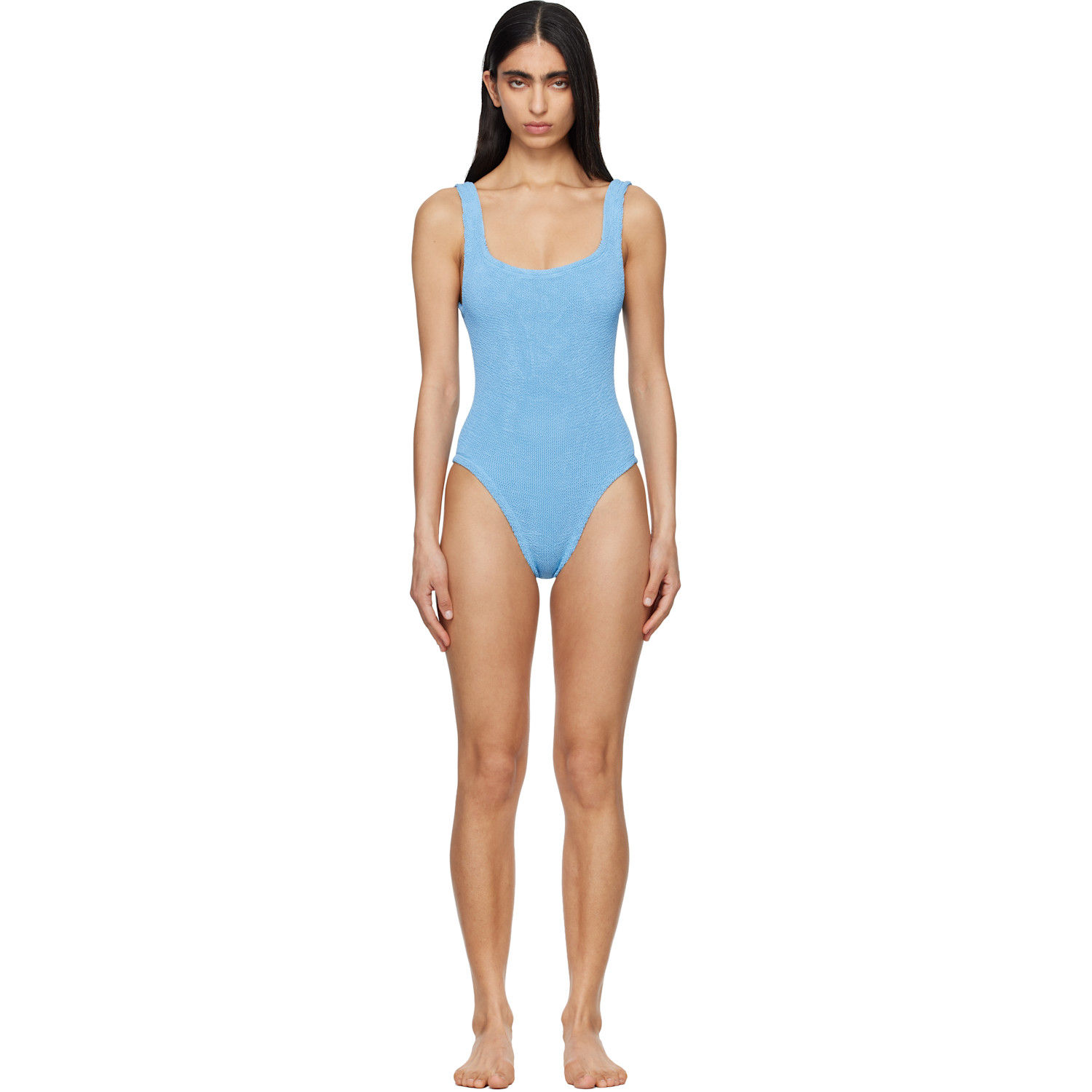 Hunza G Blue Square Neck Swimsuit
