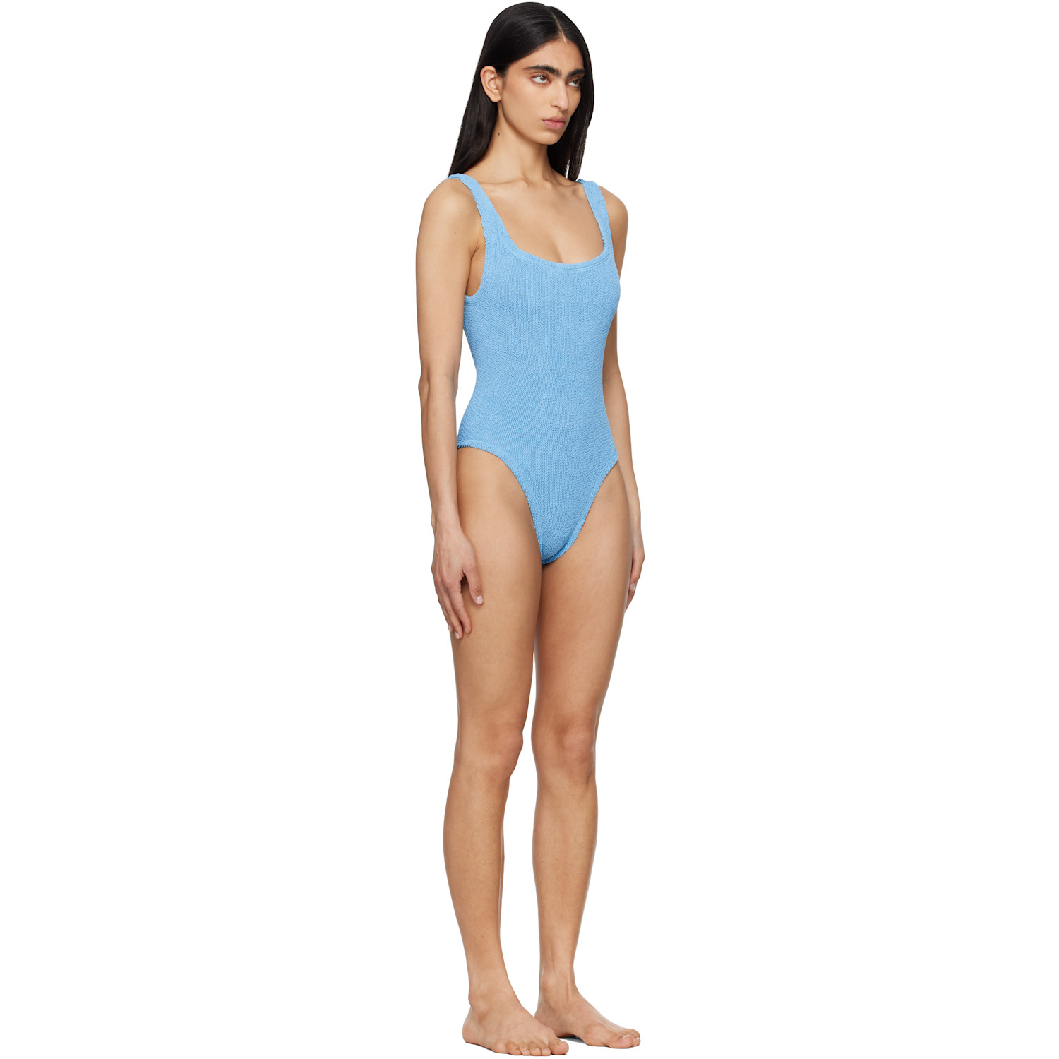  Hunza G Blue Square Neck Swimsuit 
