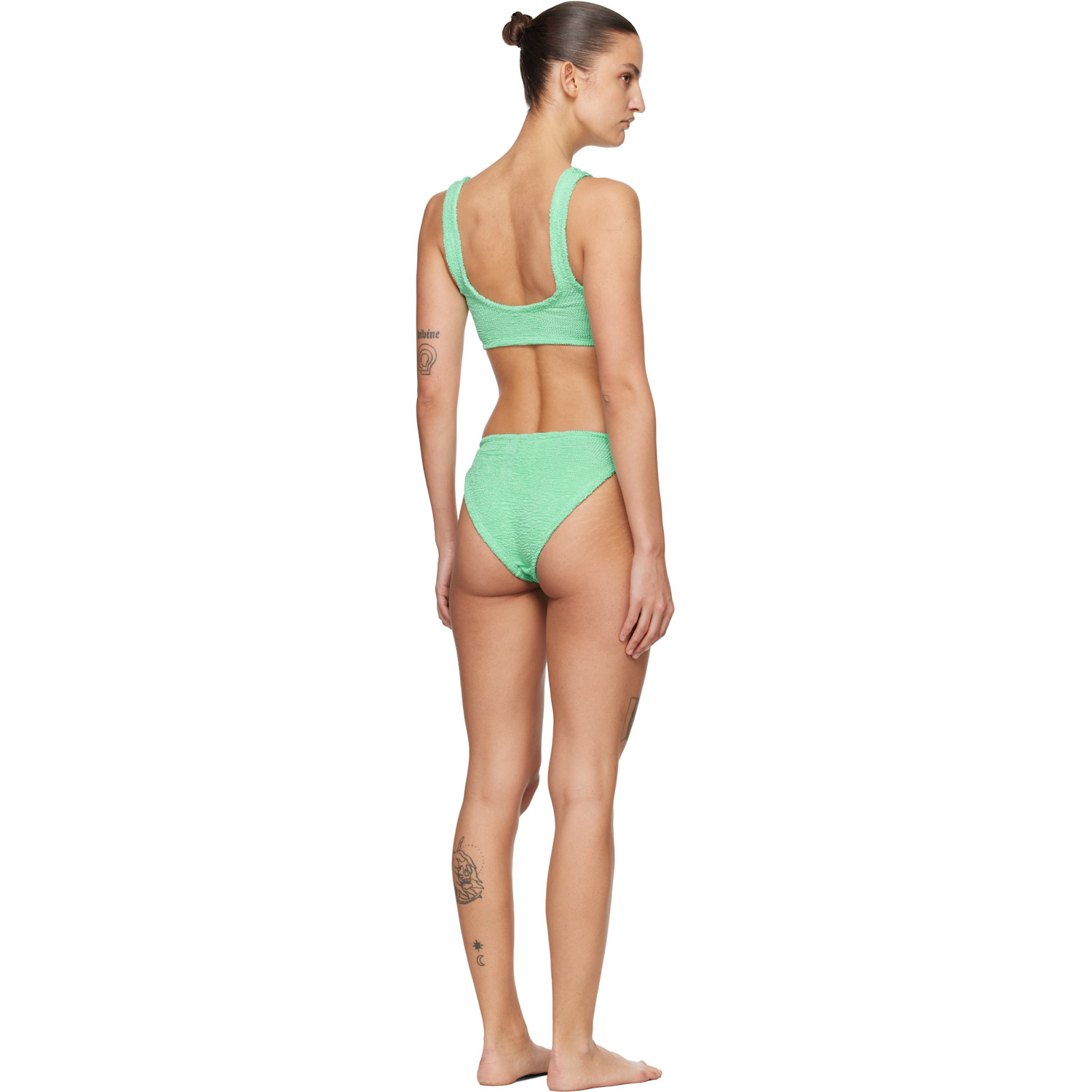  Hunza G Green Julia Pearl Hoop Bikini 
