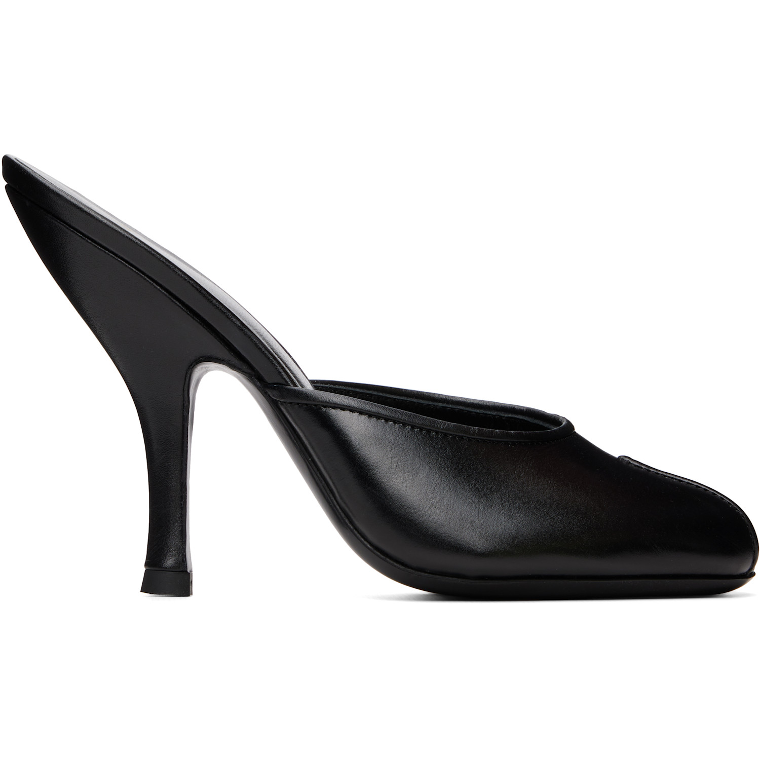 JUDE Black Date Mule Heeled Sandal