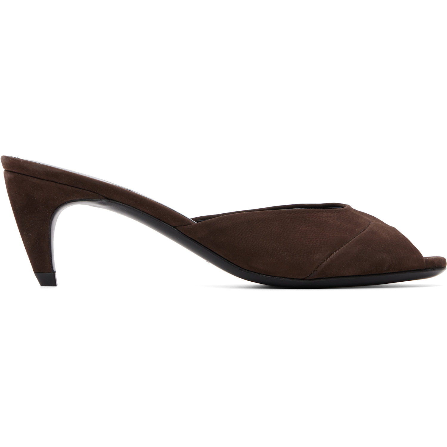 JUDE Brown Cave Mule Heeled Sandals