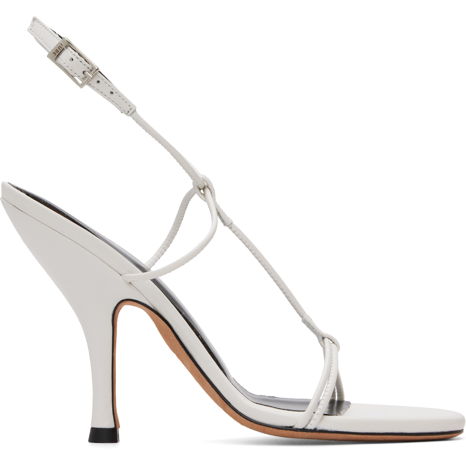 JUDE White Mixer Heeled Sandals