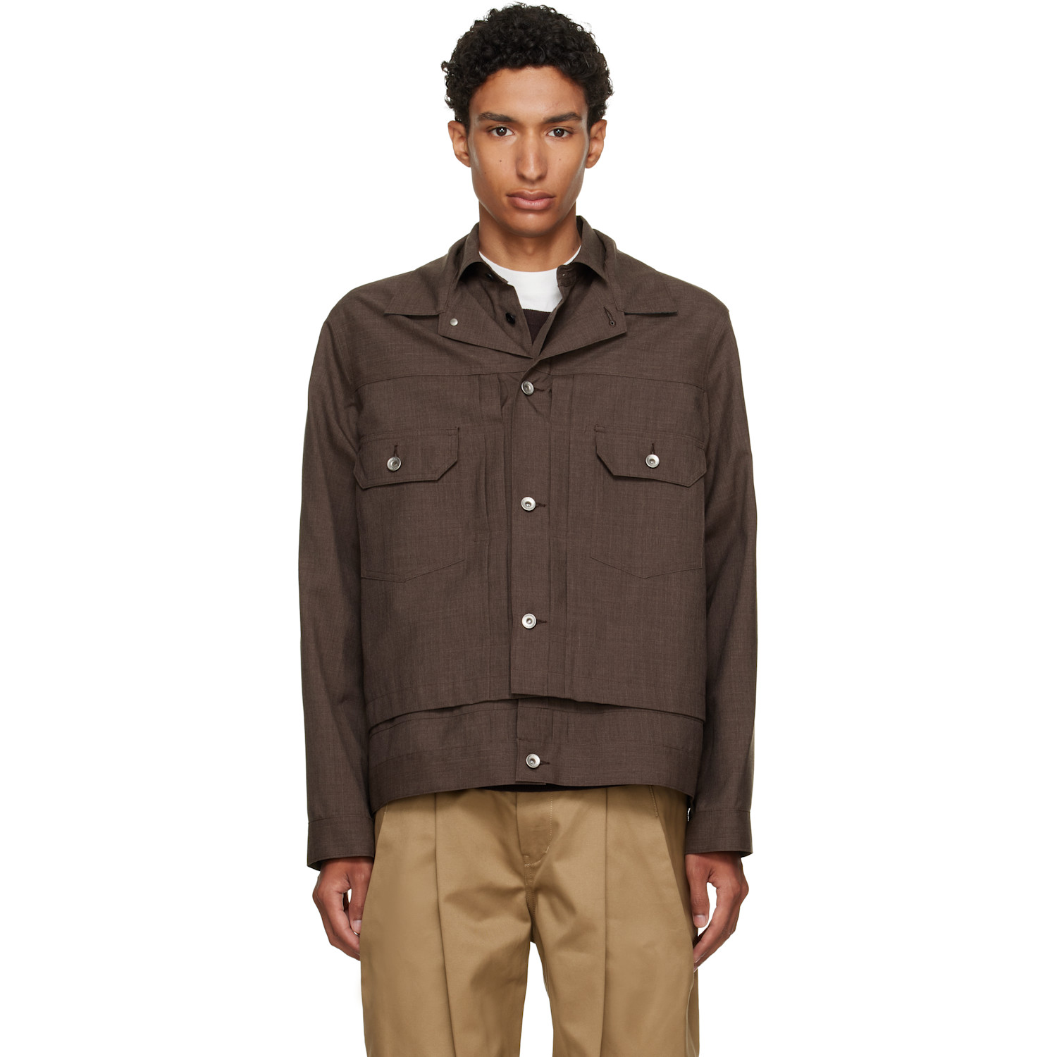 sacai Brown Suiting Jacket