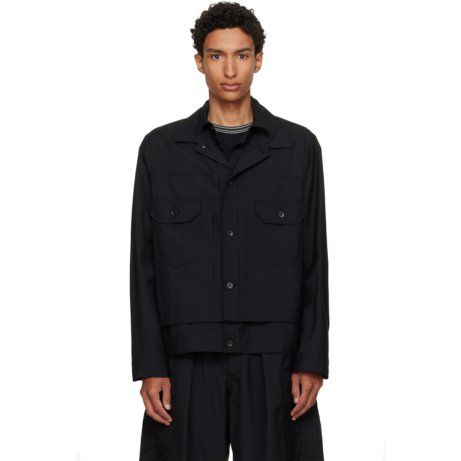 sacai Black Suiting Jacket
