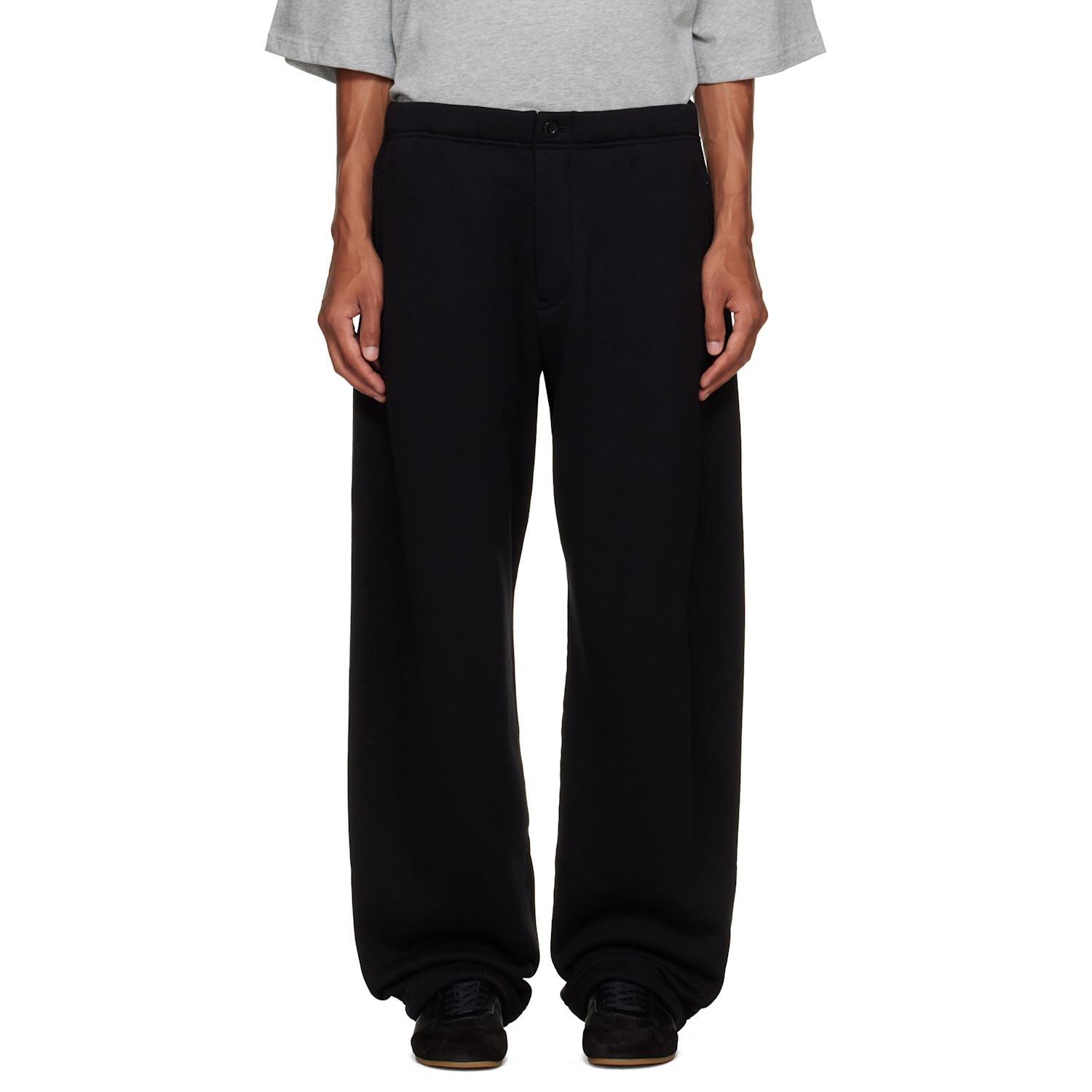 sacai Black Cotton Jersey Sweatpants