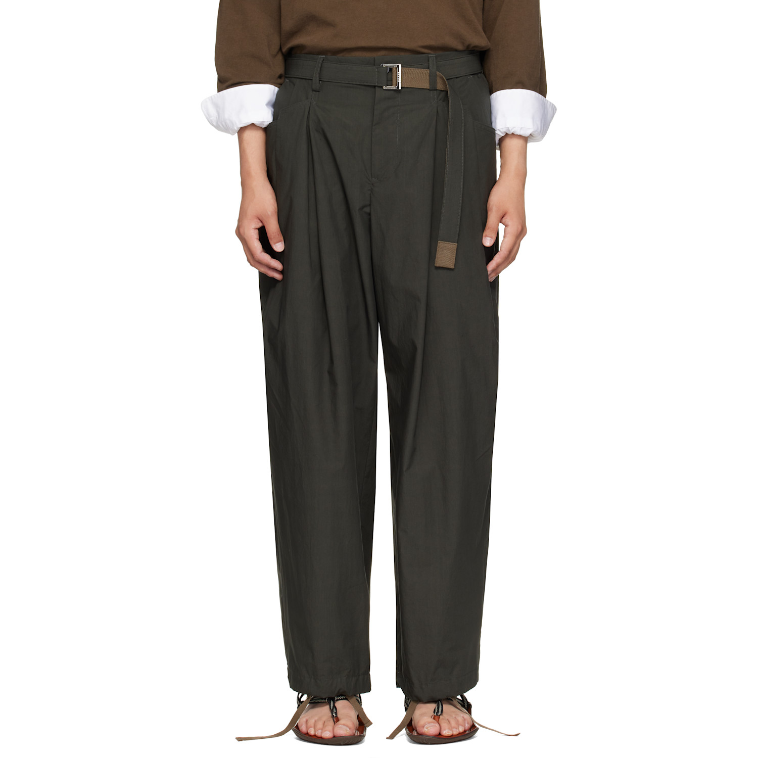 sacai Khaki Typewriter Trousers