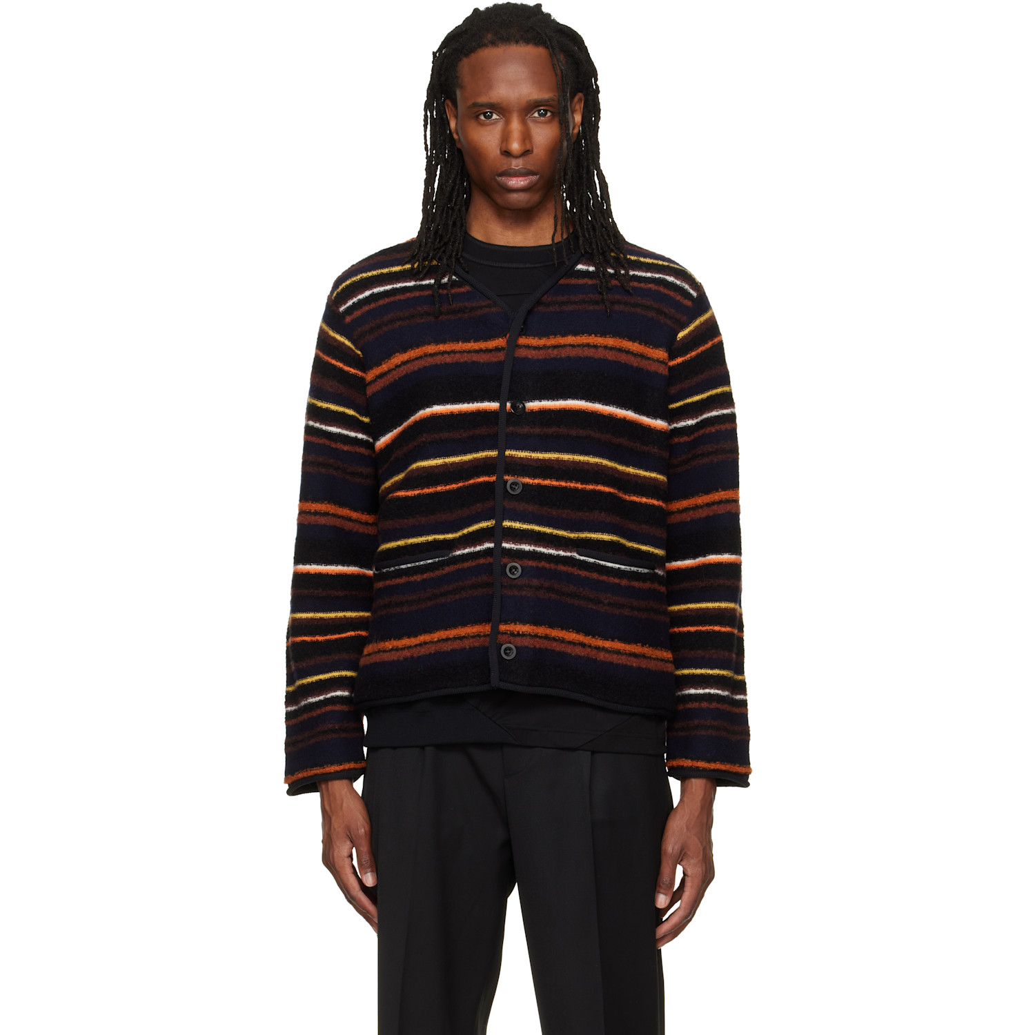 sacai Multicolor Mix Knit Cardigan