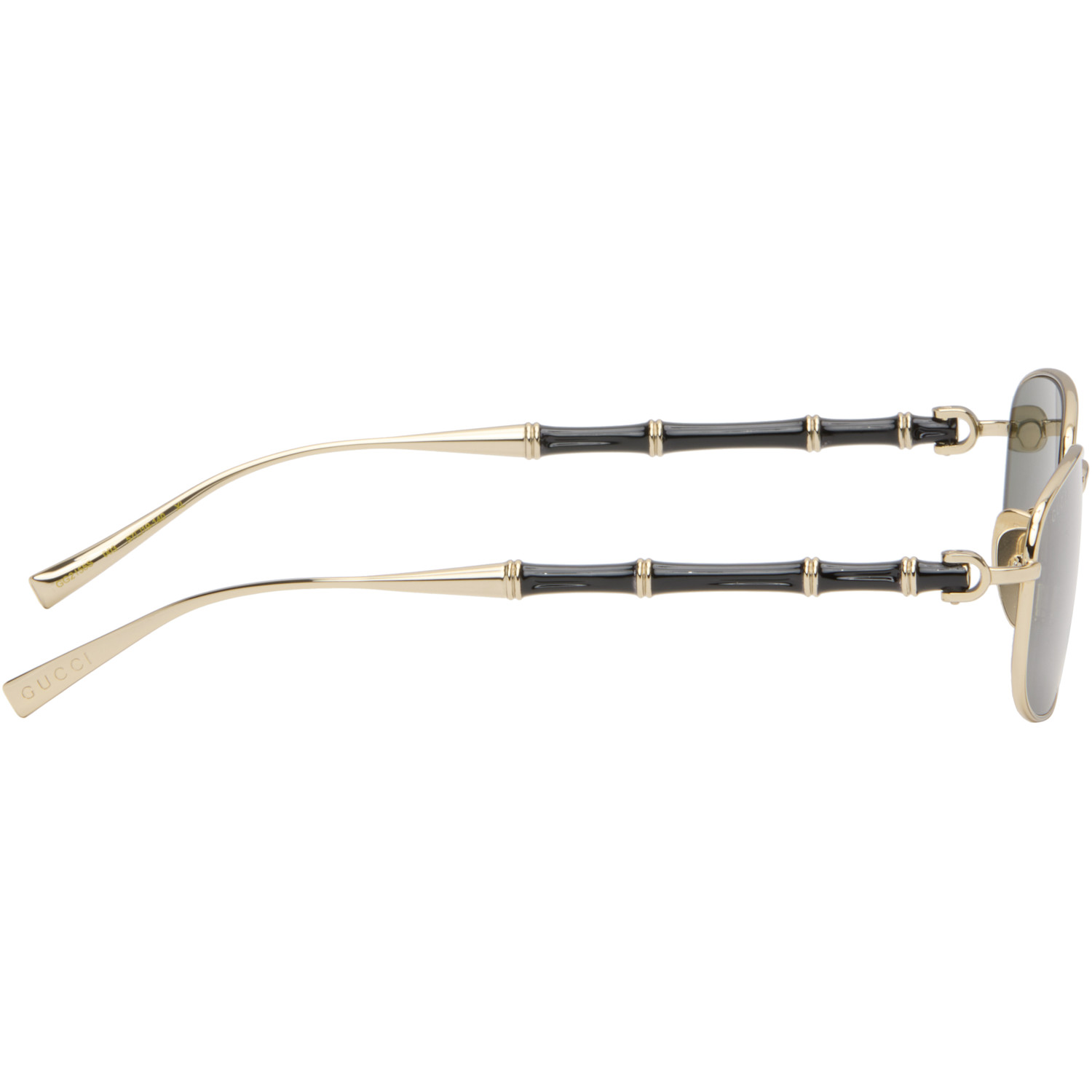  Gucci Gold Square Frame Sunglasses 