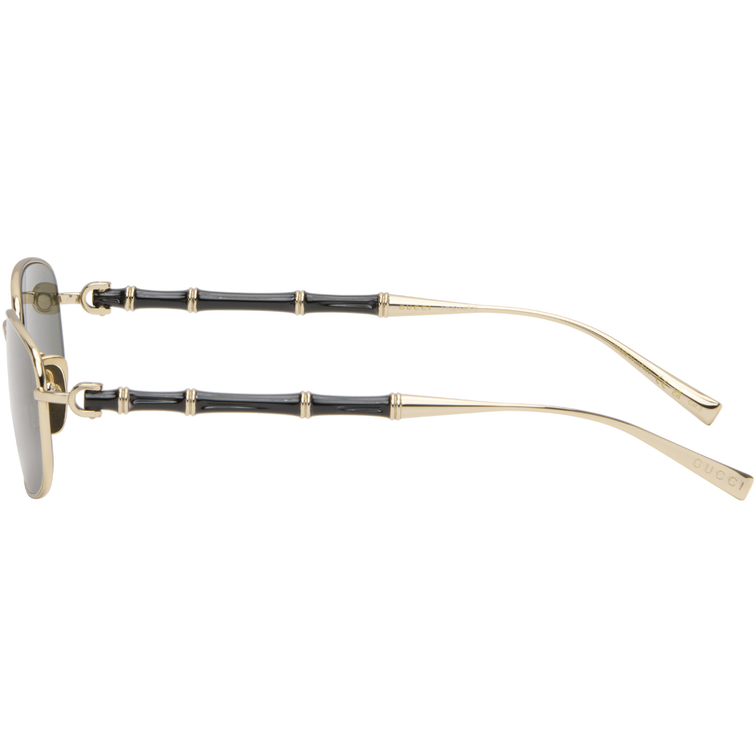  Gucci Gold Square Frame Sunglasses 