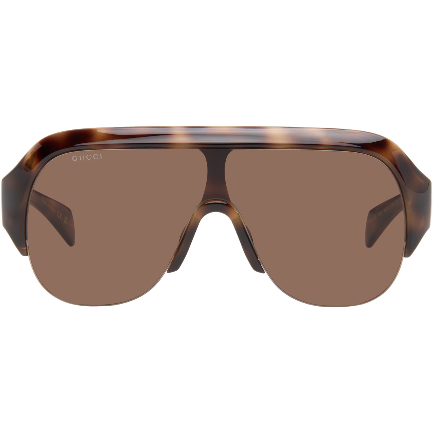 Gucci Brown Shield Sunglasses