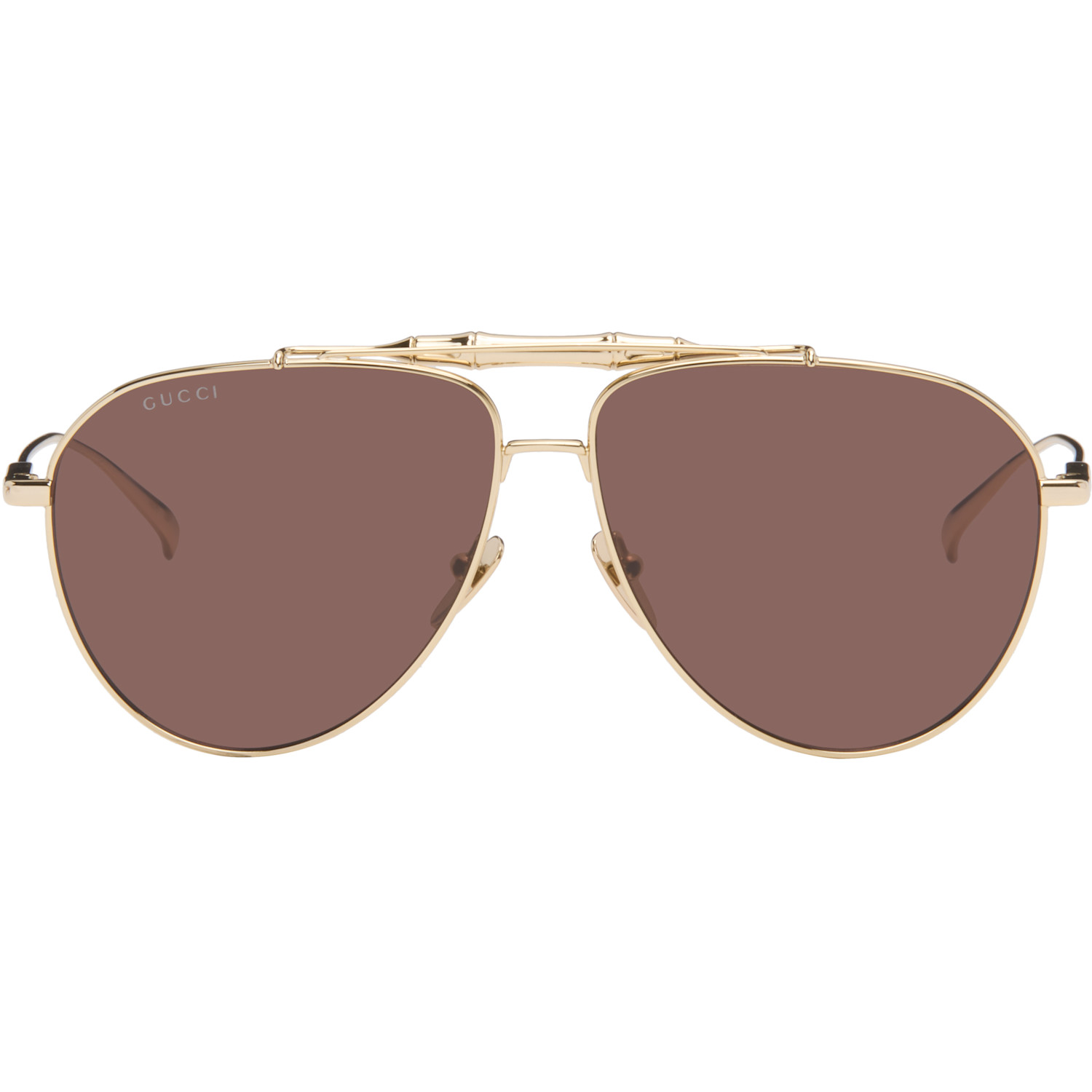 Gucci Gold Pilot Sunglasses