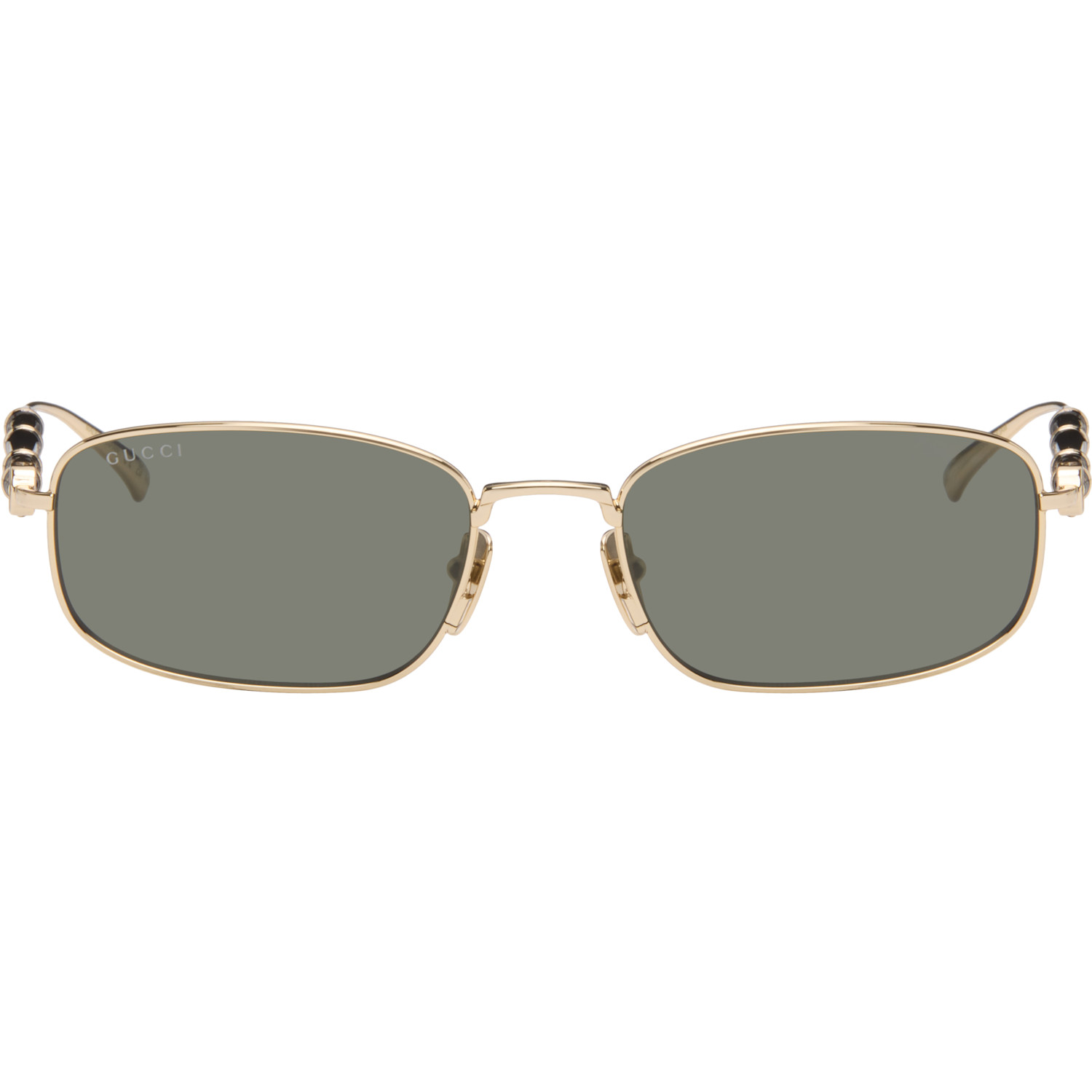 Gucci Gold Square Frame Sunglasses