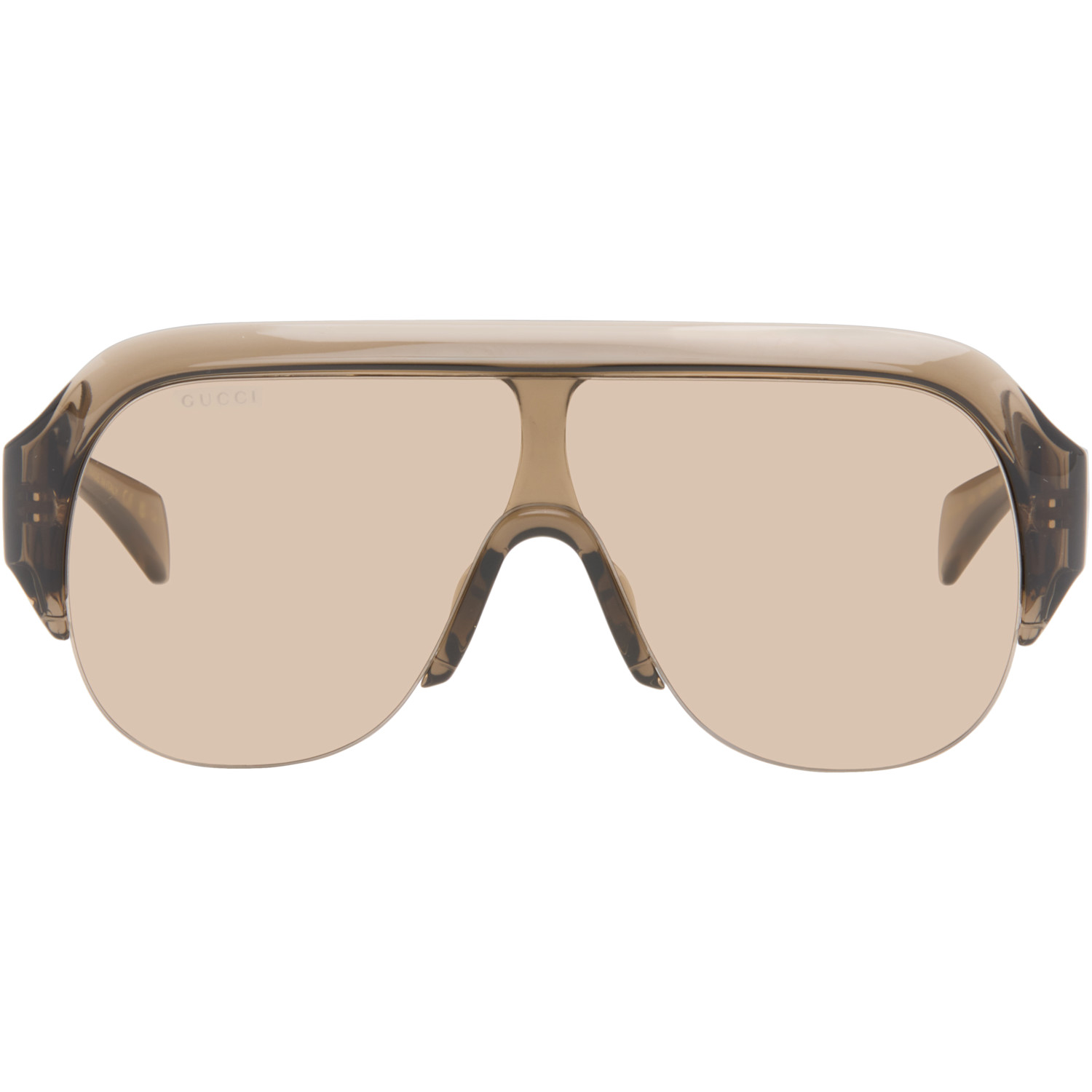 Gucci Brown Shield Sunglasses