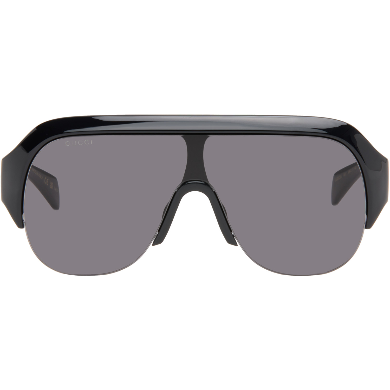 Gucci Black Shield Sunglasses