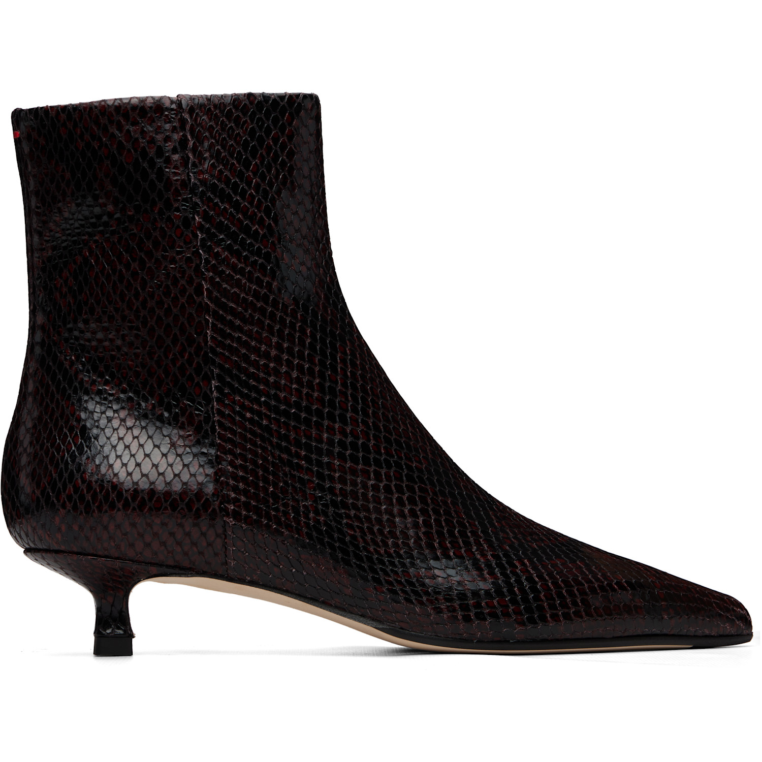 Aeyde Burgundy Sofie Leather Ankle Boots