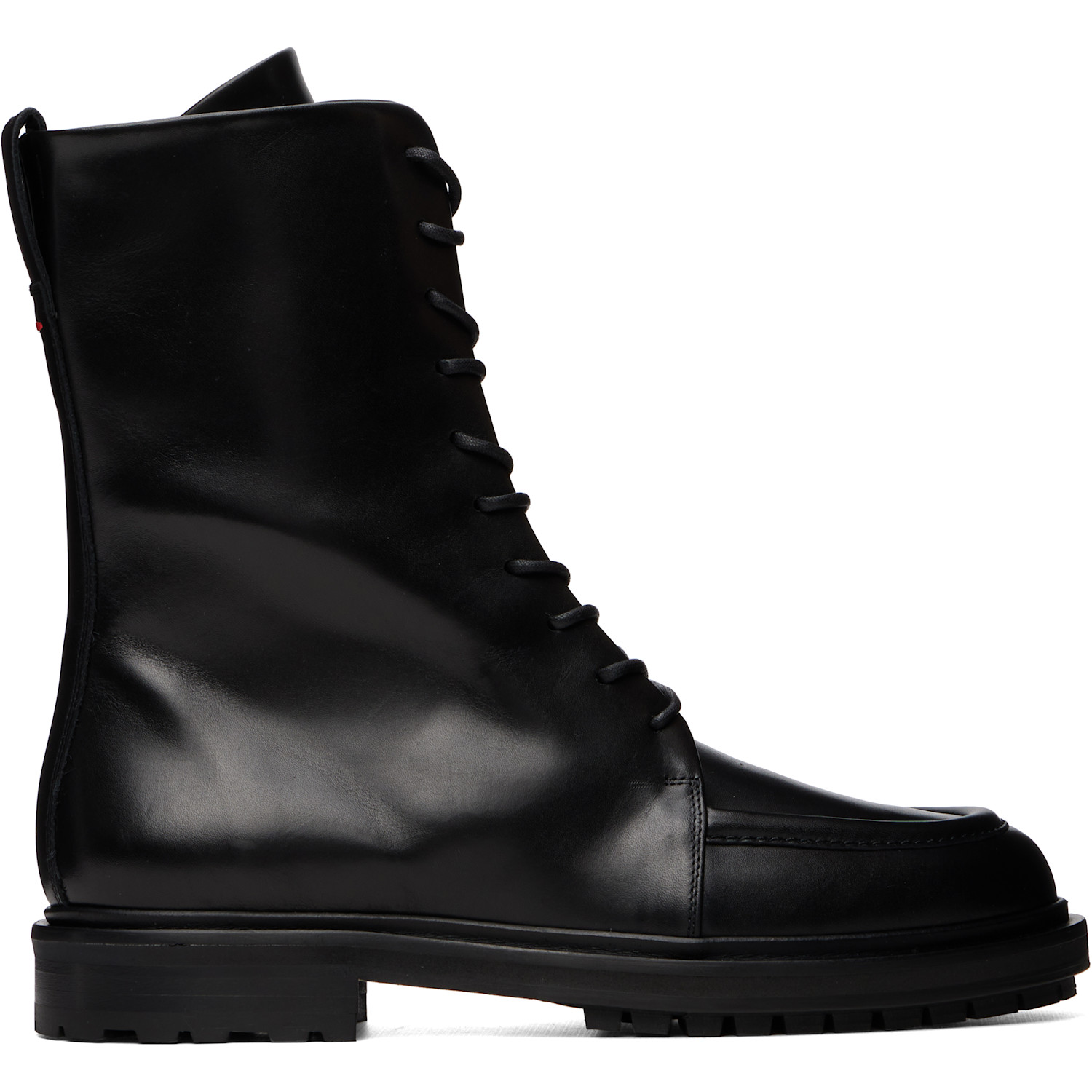 Aeyde Black Tate Lace-Up Ankle Boots