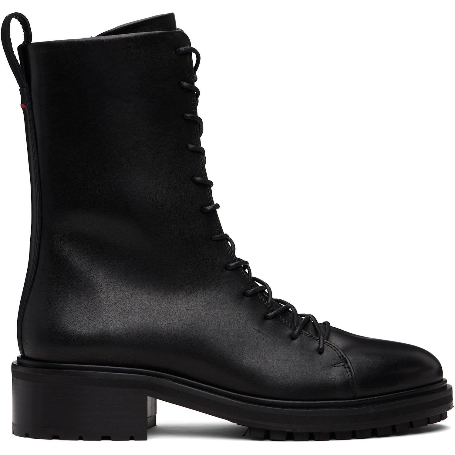 Aeyde Black Isa Lace-Up Ankle Boots