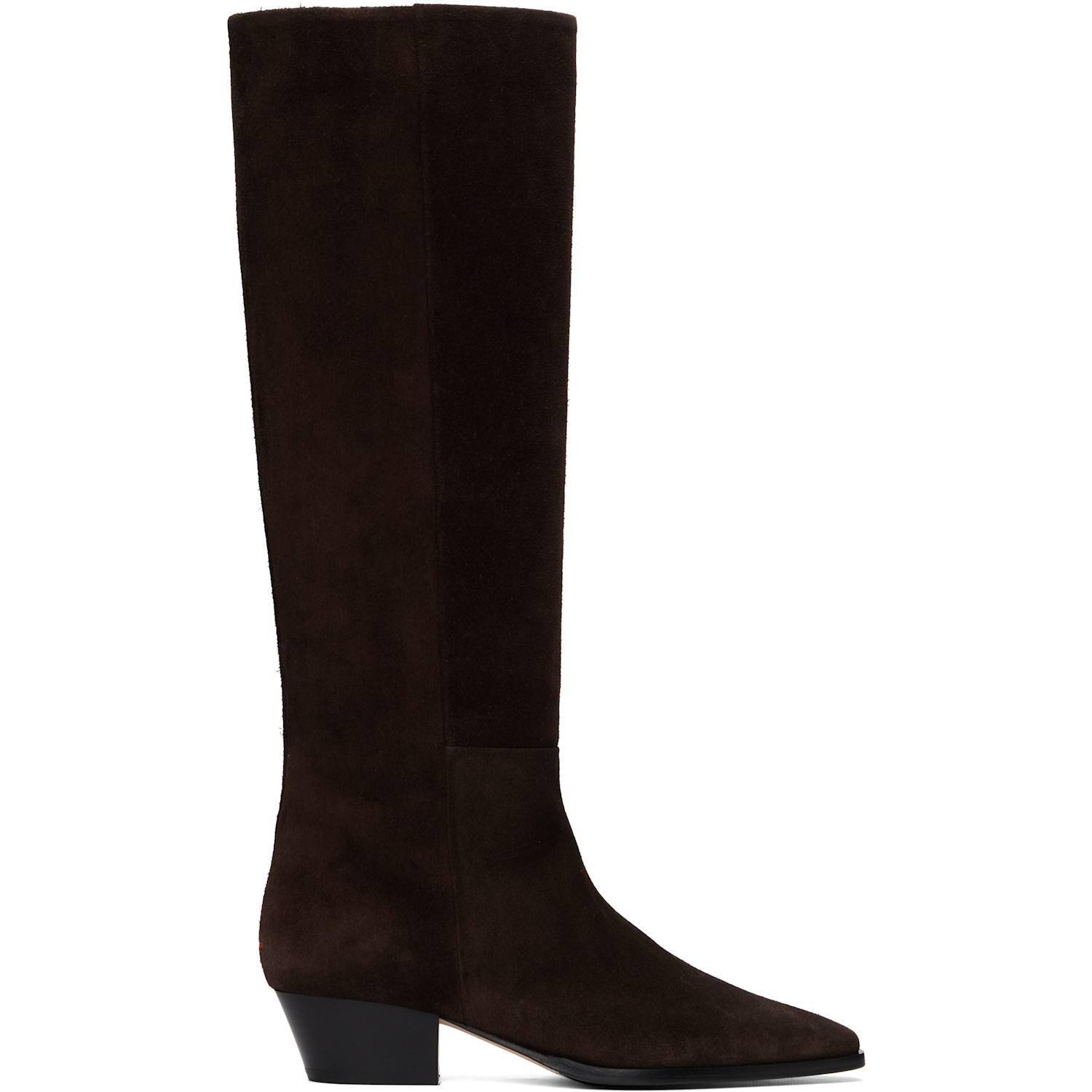 Aeyde Brown Medea Suede Knee-High Boots