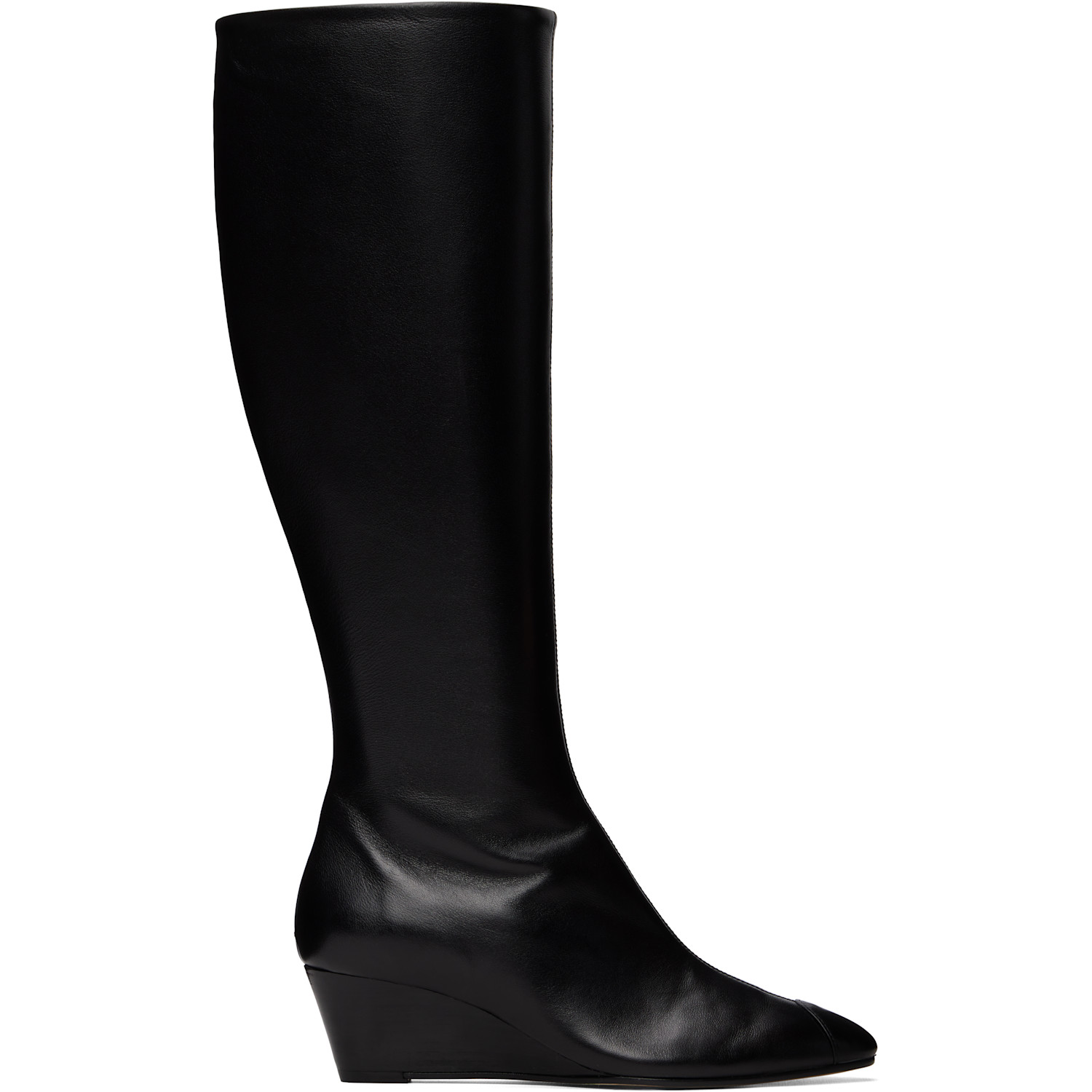 Aeyde Black Hana Cap Nappa Leather Tall Boots