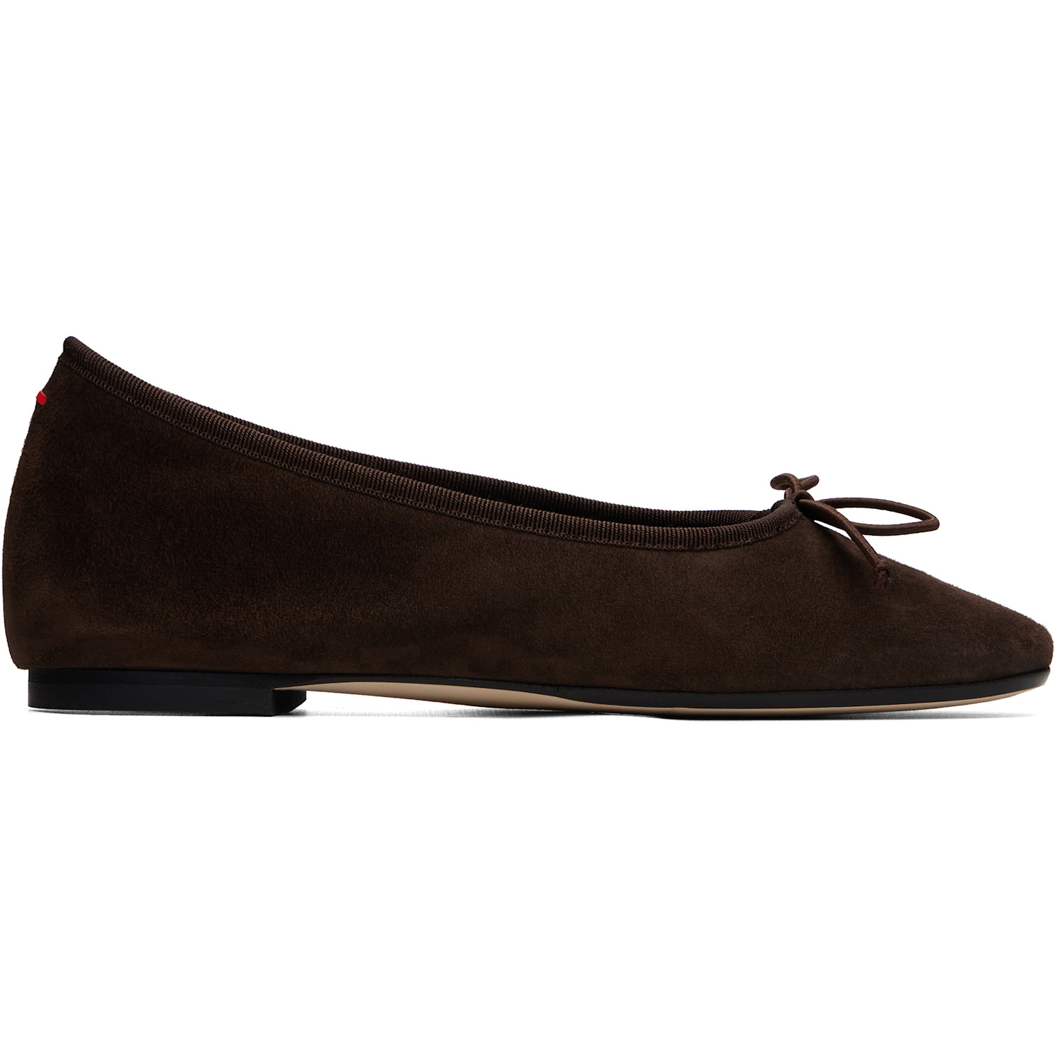 Aeyde Brown Tiby Suede Ballerina Flats