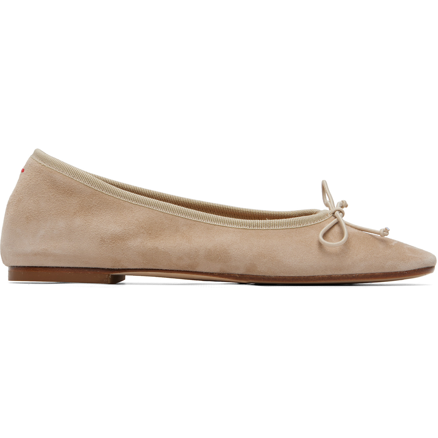 Aeyde Beige Tiby Suede Ballerina Flats