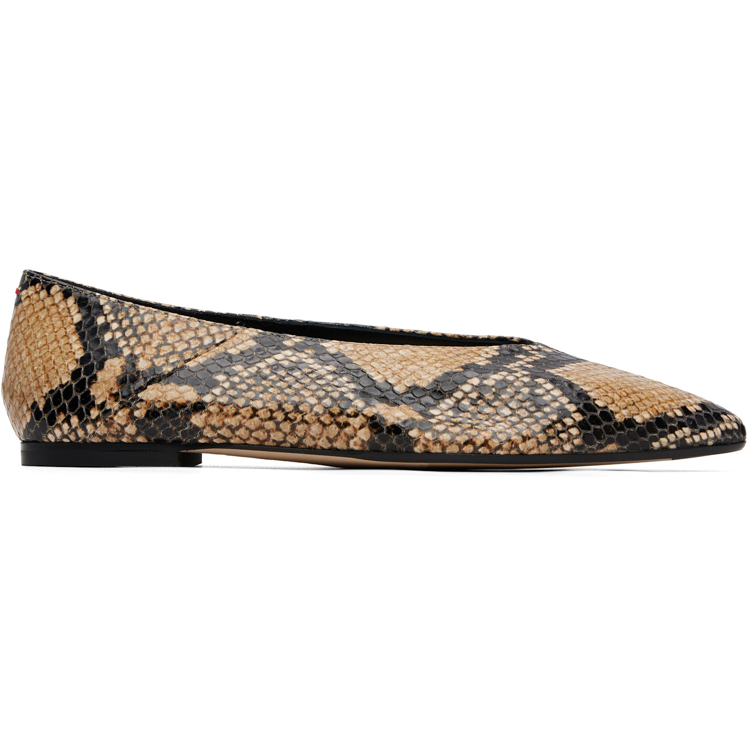 Aeyde Beige Moa Pointed-Toe Ballerina Flats