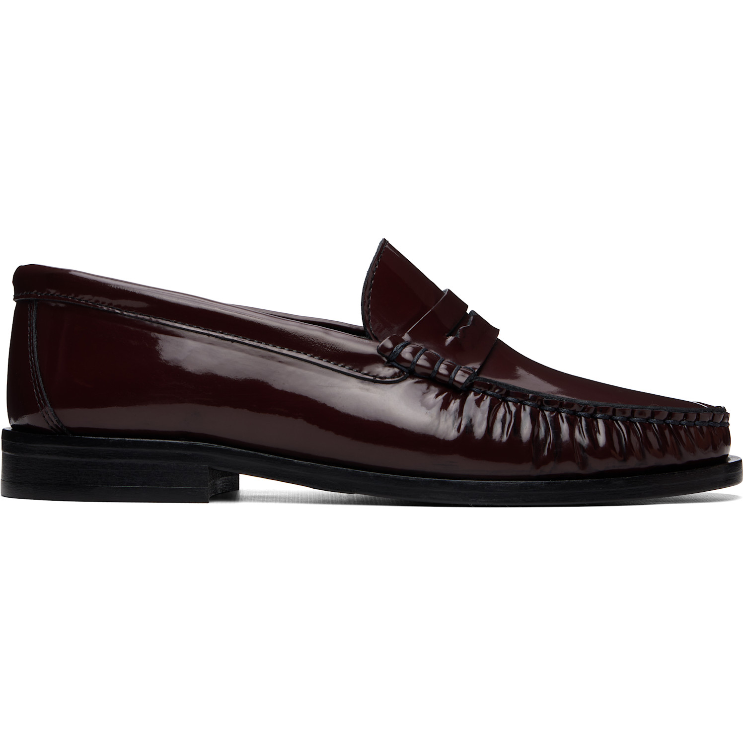 Aeyde Burgundy Terry Polido Loafers