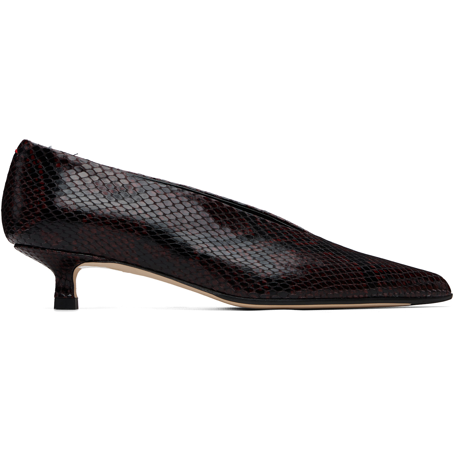 Aeyde Burgundy Clara Pointed-Toe Heels