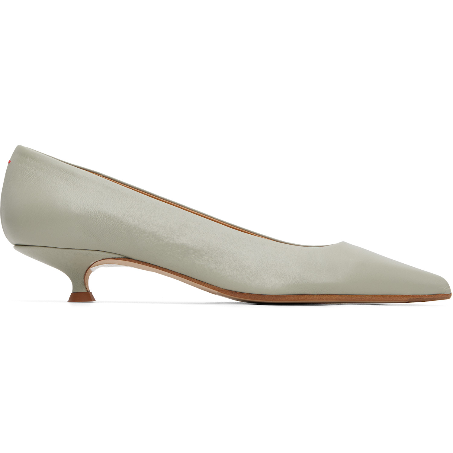 Aeyde Gray Cari Pointed-Toe Heels
