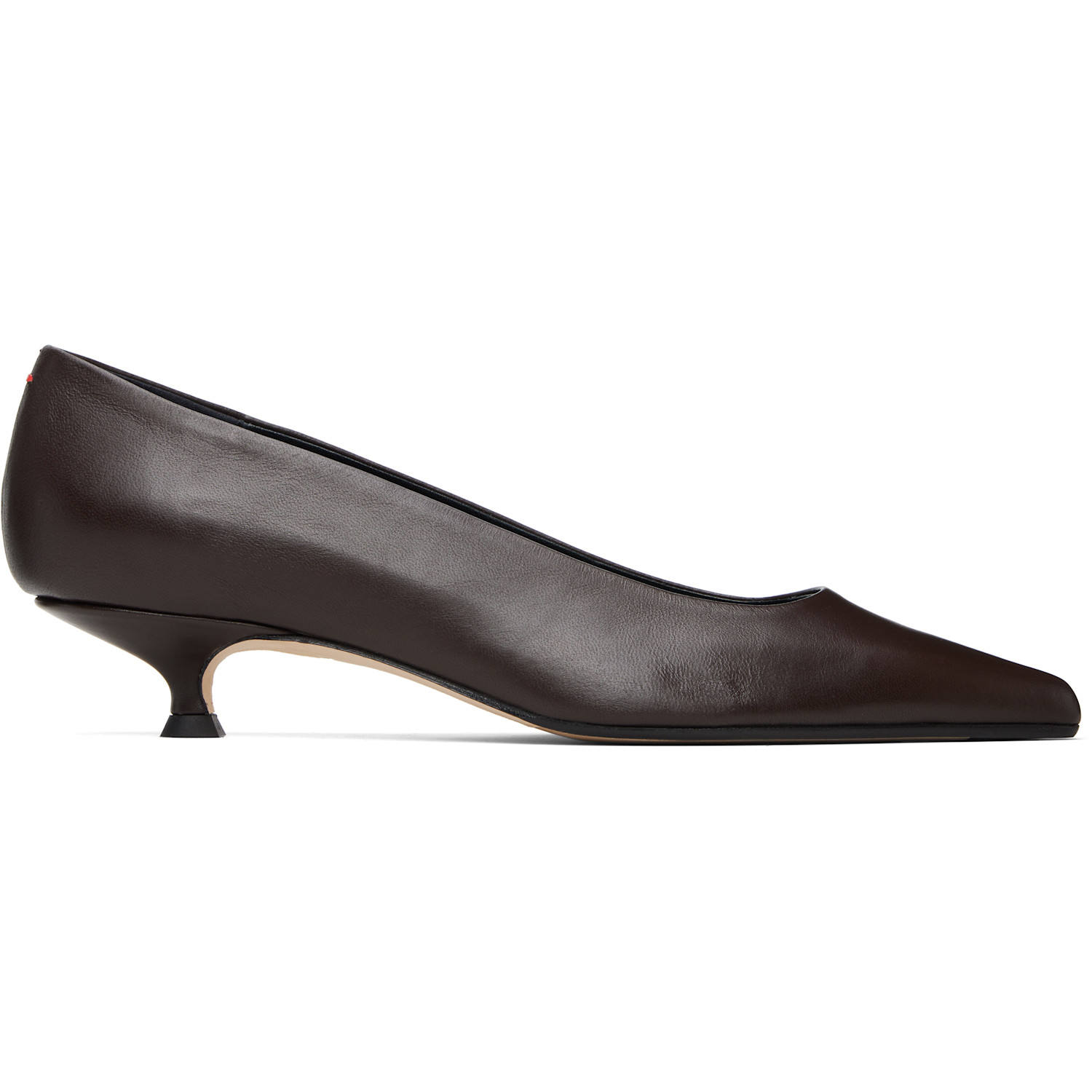 Aeyde Brown Cari Pointed-Toe Heels