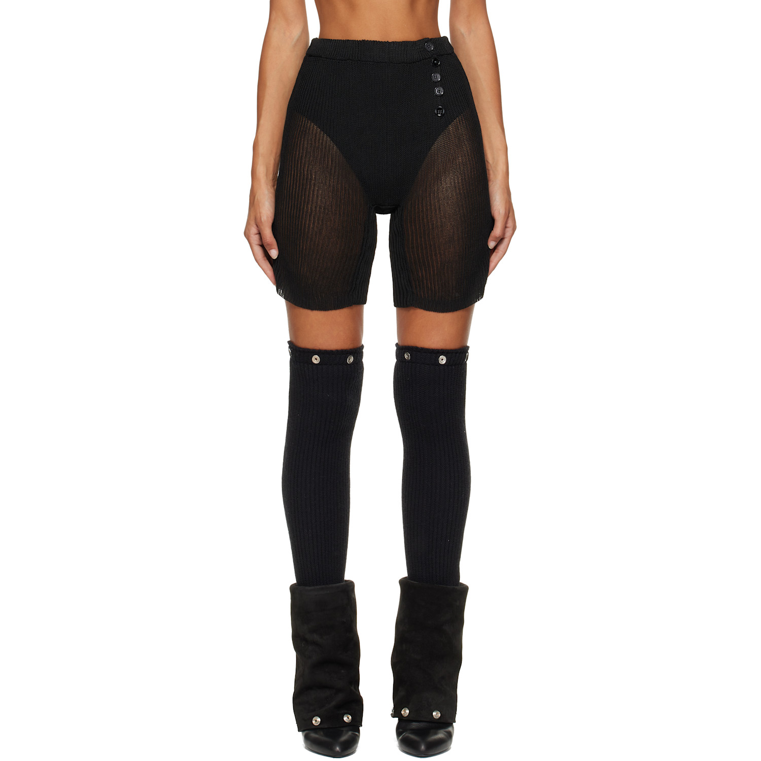 SECONDA Black Knitwear Shorts