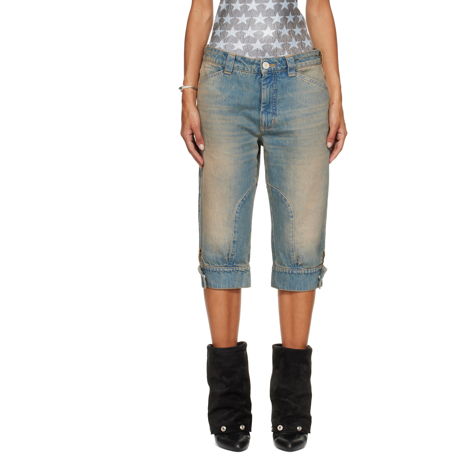 SECONDA Blue Bici Denim Shorts