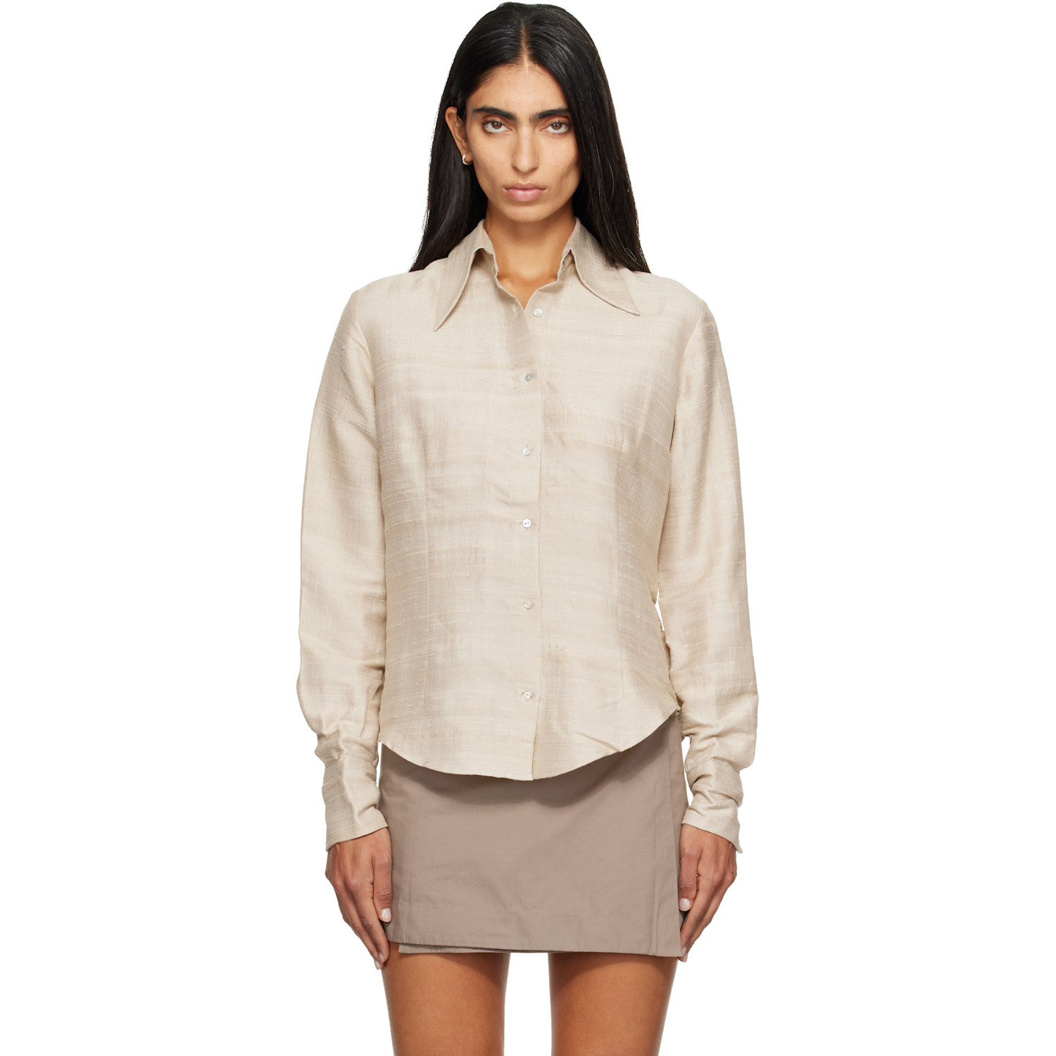 RESCHA SSENSE Exclusive Beige Sharoukan Shirt