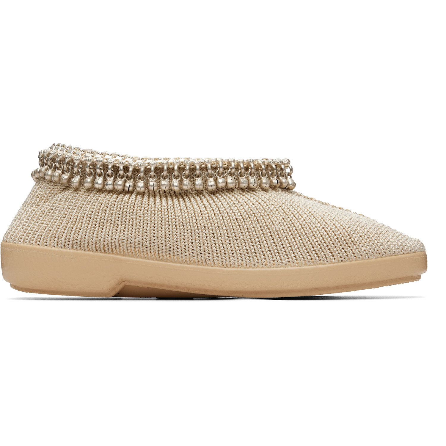RESCHA SSENSE Exclusive Beige Jewel Slip-on Loafers