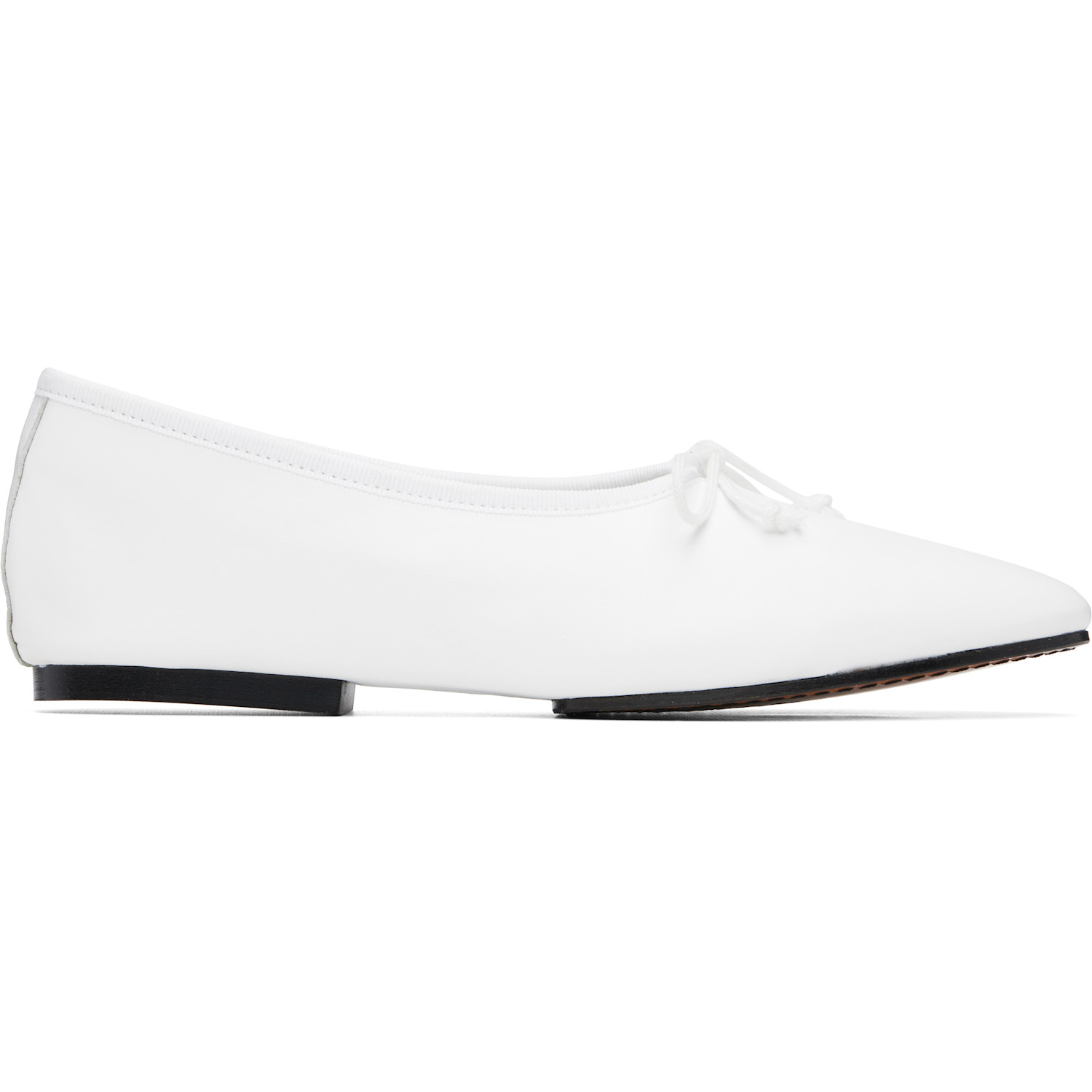 About Arianne White Mila Ballerina Flats