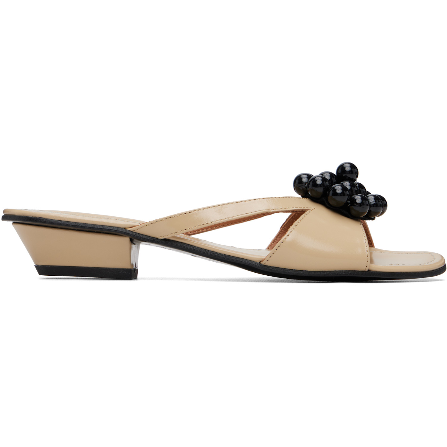 About Arianne Beige Flora Heeled Sandals