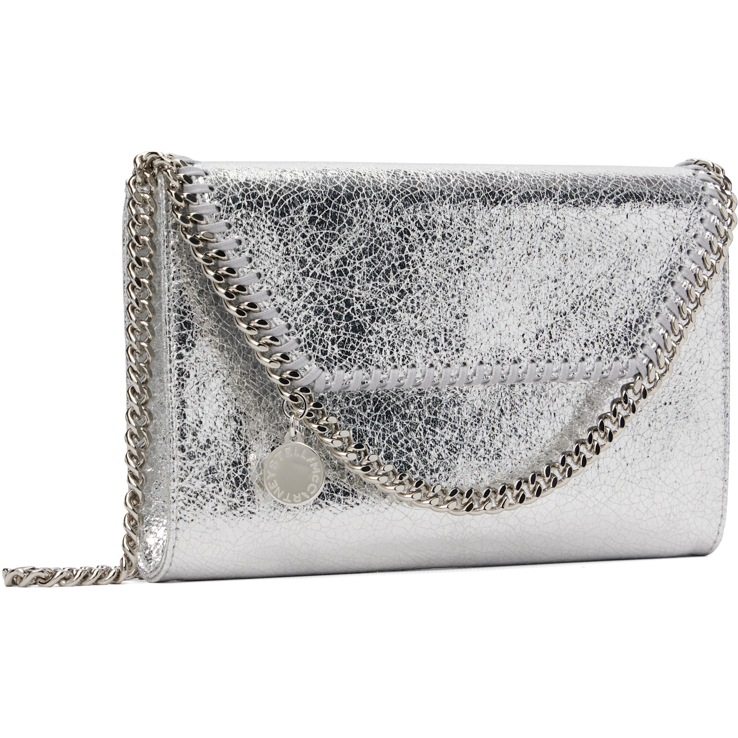  Stella Mccartney Silver Falabella Wallet On Chain Bag 