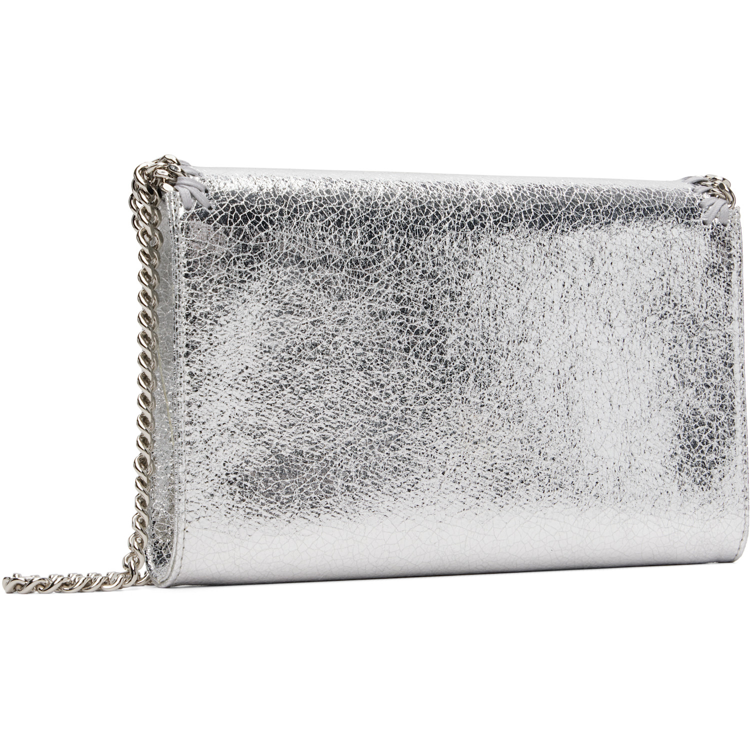  Stella Mccartney Silver Falabella Wallet On Chain Bag 