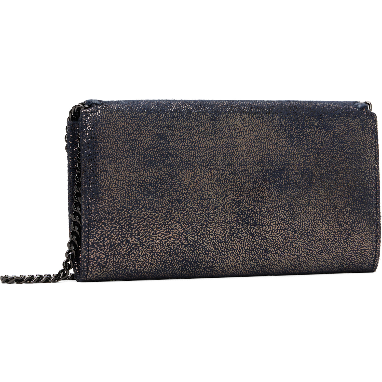  Stella Mccartney Navy Falabella Continental Wallet On Chain Bag 